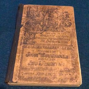 Antique 1890 Hymnal Beautiful Cover